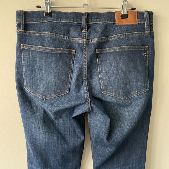 Madewell High Riser Skinny Skinny Denim Jeans Atlantic Dark Wash Blue 31 - Picture 8 of 10